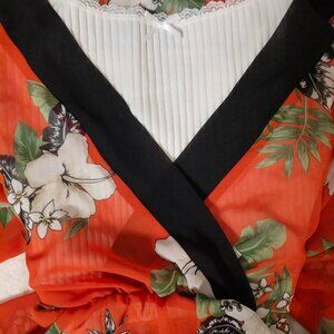 George Women's Kimono Style Sheer Top